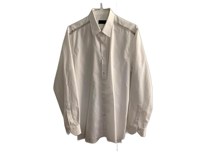 Camicia elegante in cotone bianco Lanvin Vintage
