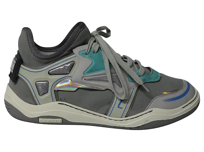 Sneaker Lanvin Mid Top Neoprene Diving in Pelle di vitello Nabuk Grigio