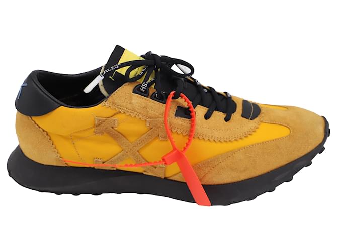 Off White Sneakers da running Off-White Arrow in camoscio color cammello Giallo