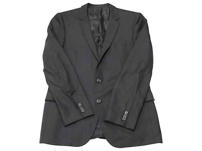 Blazer Hugo Boss Monopetto in Lana Nera Nero