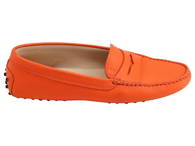 Tod's Mocassino Tods Gommino in Pelle Arancio Arancione
