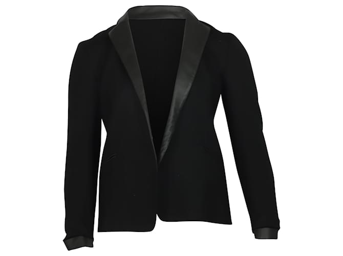 Theory Teoria Leandria Classica Rifiniture In Pelle In Viscosa Nera Nero