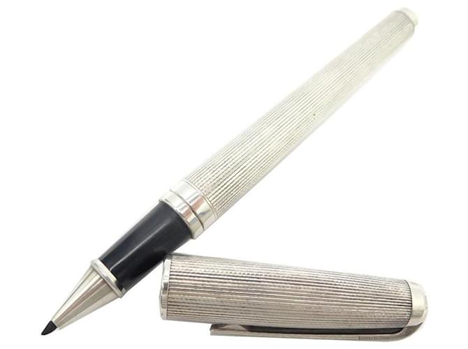 PENNA A SFERA ST DUPONT LINE D ARGENTO METALLO guilloché PENNA A SFERA IN FELTRO