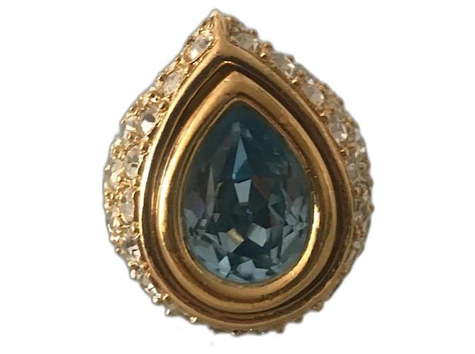 Yves Saint Laurent Anelli Blu Gold hardware