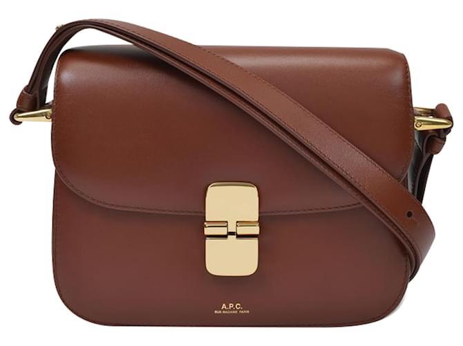 Apc Borsa Grace Mini in Pelle Liscia Nocciola Marrone