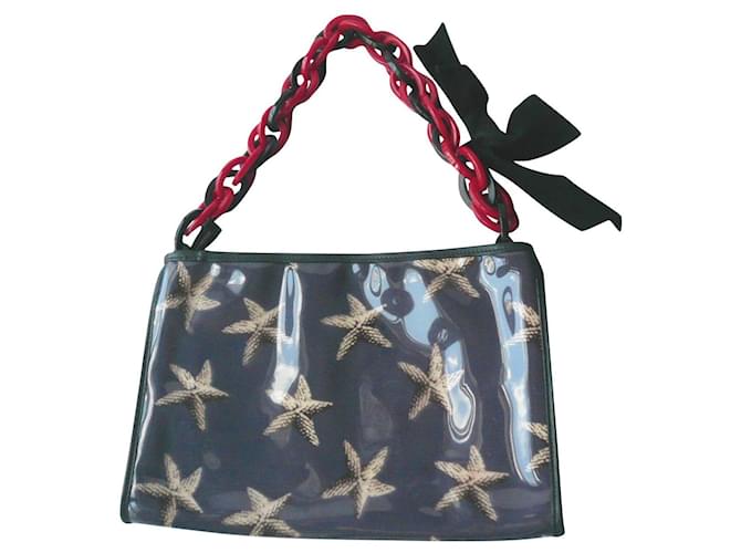 YVES SAINT LAURENT Astuccio Blu scuro Conchiglie in ottime condizioni