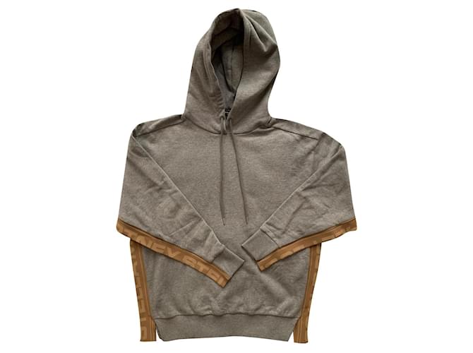 Stella Mc Cartney Felpa grigia con cappuccio Grigio