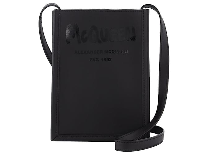 Alexander Mcqueen Mini tracolla Liberty in poliestere nero