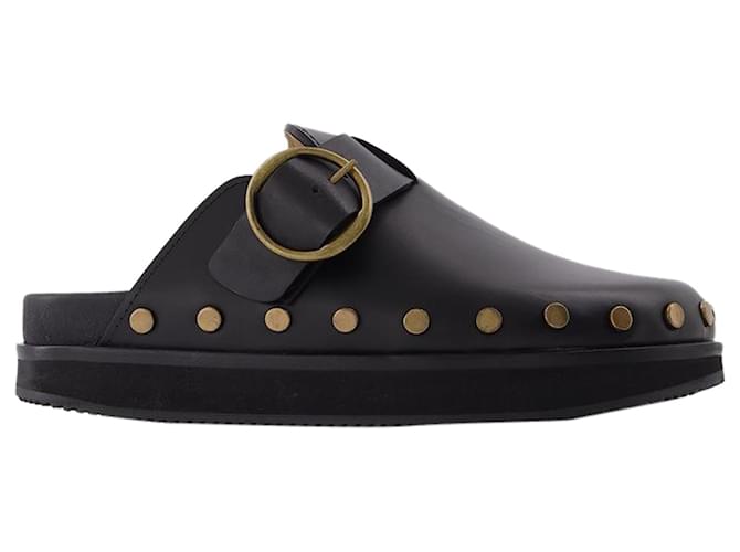 Isabel Marant Mirs Flats in Pelle Nera Nero