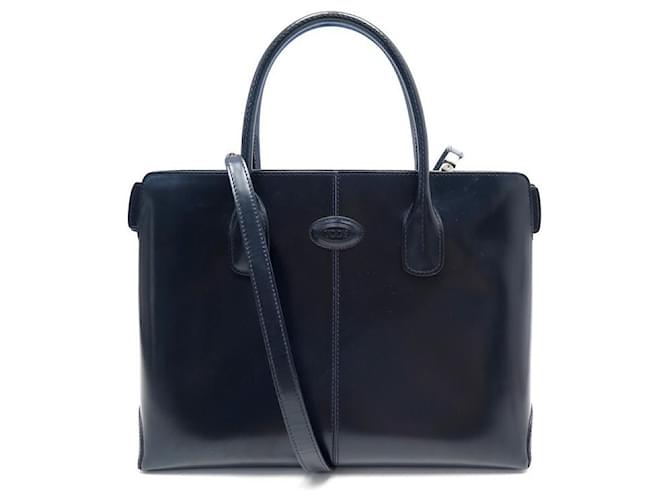 Tod's BORSA A MANO TOD S D-BAG IN PELLE BLU NAVY TRACOLLA + SCATOLA BORSA A MANO