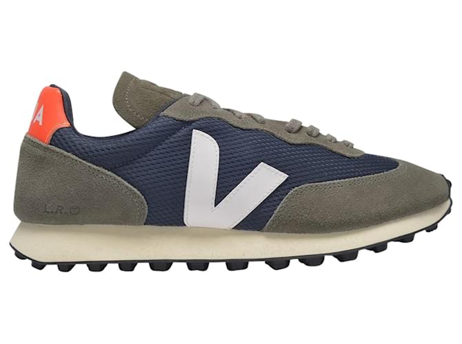 Sneakers Rio Branco - Veja - Bianco/Arancione - Alveomesh Blu