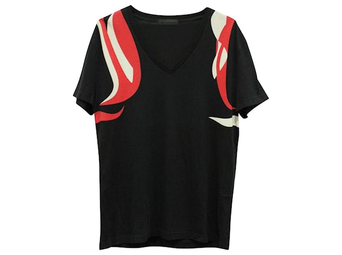 T-shirt a maniche corte stampata Alexander McQueen in cotone nero