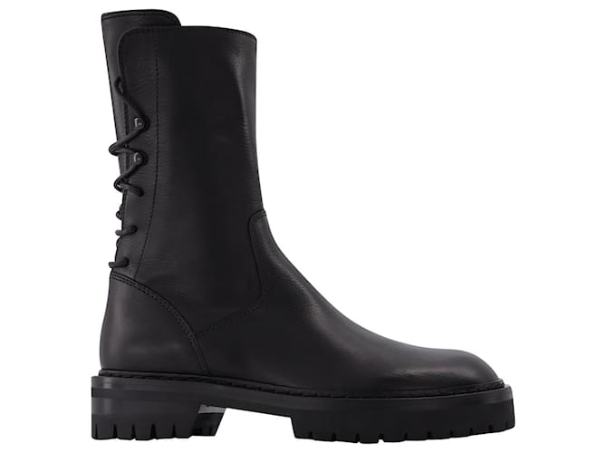 Ann Demeulemeester Stivaletti Louise in Pelle Nera Nero