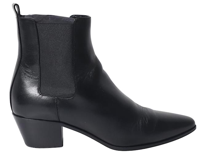 Stivaletti Chelsea Saint Laurent Rock in pelle nera Nero