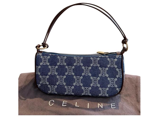 Céline Triomphe Vintage Blu