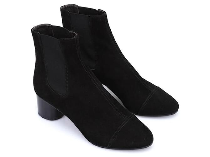 ISABEL MARANT ETOILE Nuovi stivali in camoscio nero Danae T37 IT