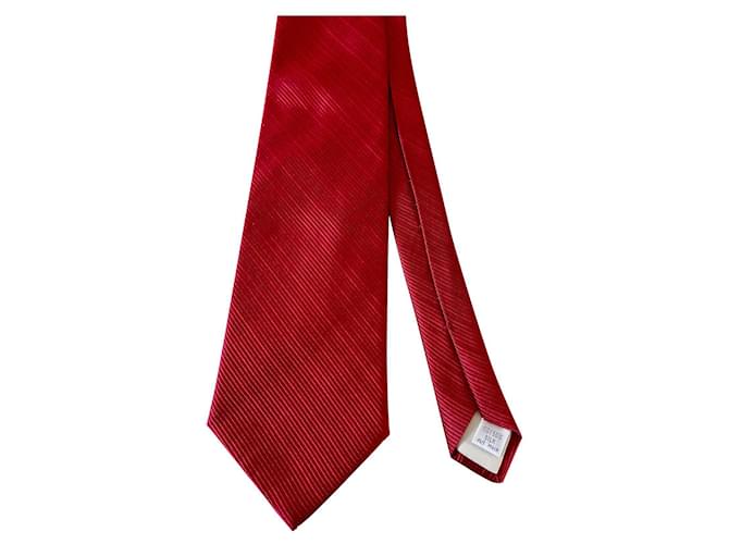 Autre Marque Cravatta rossa in seta intrecciata ottomana A.C. CANOVA Rosso