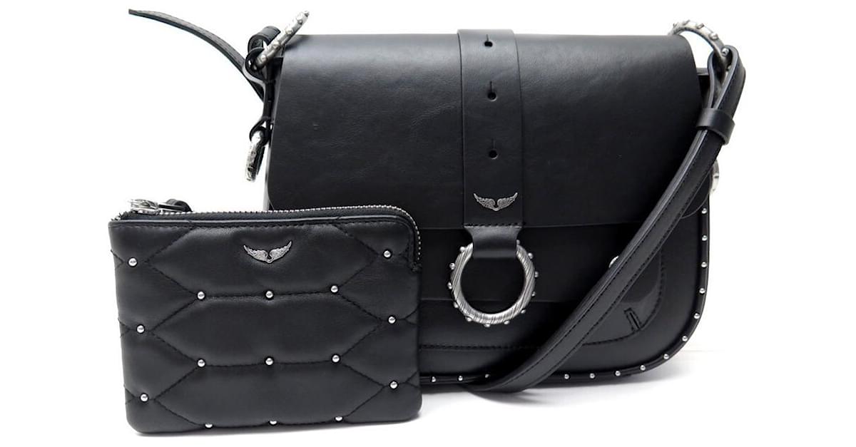 NUOVA BORSA A MANO ZADIG & VOLTAIRE X KATE MOSS BORSA A TRACOLLA UMA NERA Nero
