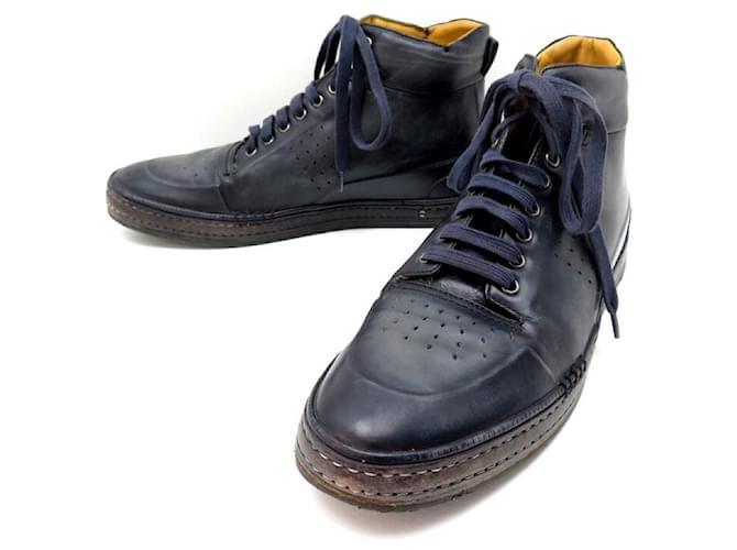 SNEAKERS BERLUTI PLAYTIME HIGH SCRITO 10.5 44.5 CESTINO Grigio