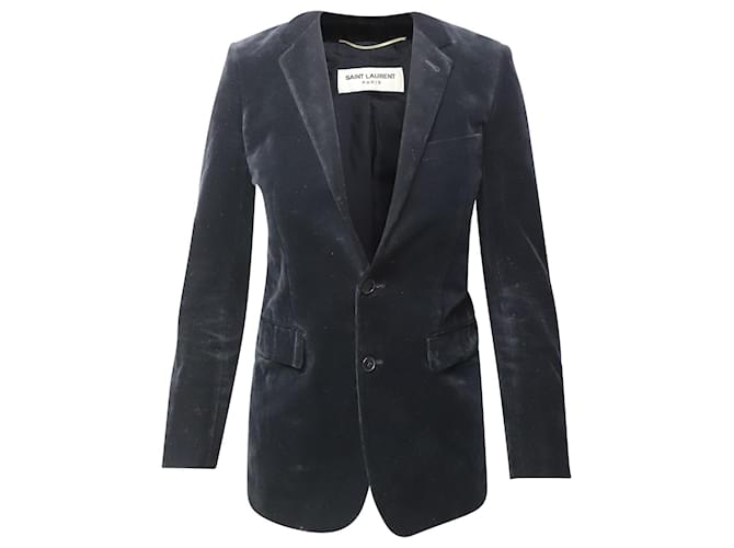 Blazer Monopetto Saint Laurent in Velluto Nero