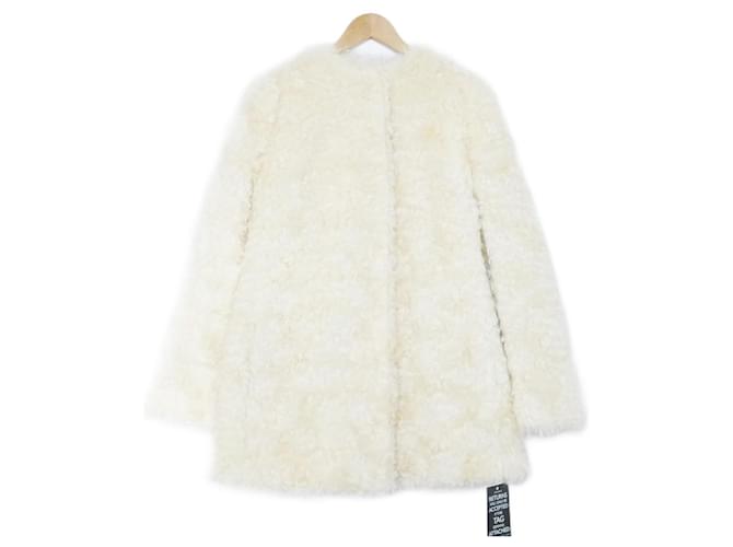 Miu Miu AW12 Cappotto in shearling di mohair crema Crudo