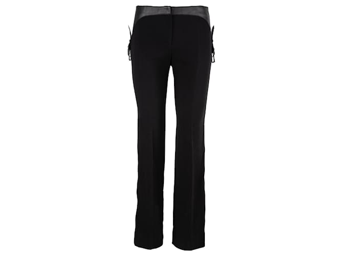 Alexander Mcqueen Pantaloni Con Fibbie Nero