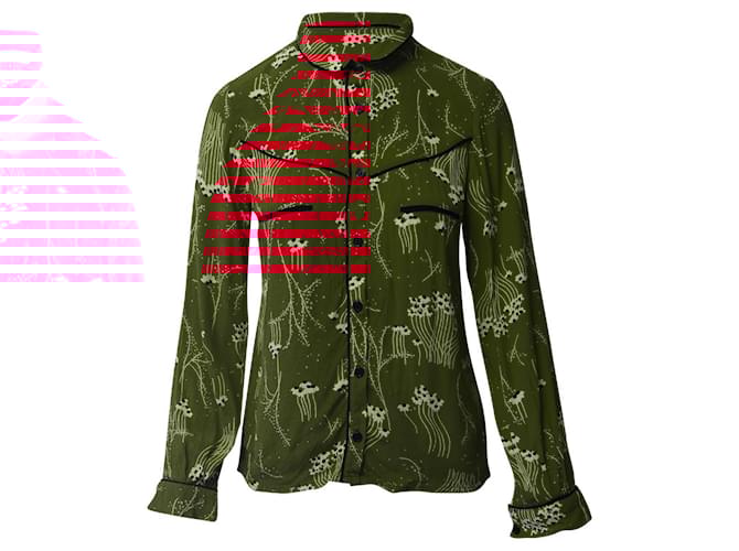 Blusa stampata Ba&sh Kamis in viscosa rossa Rosso