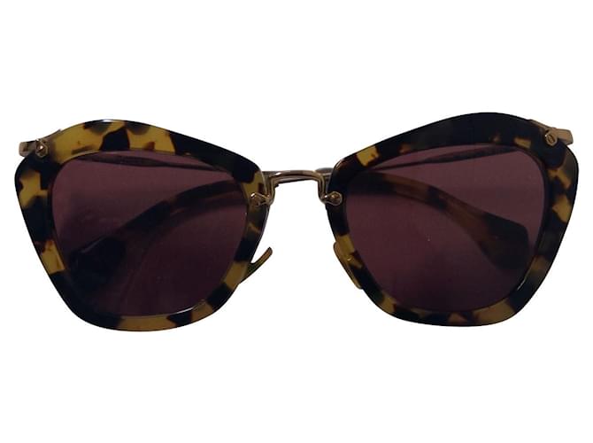 Occhiale da Sole Miu Miu Cat Eye in Acetato Havana Marrone