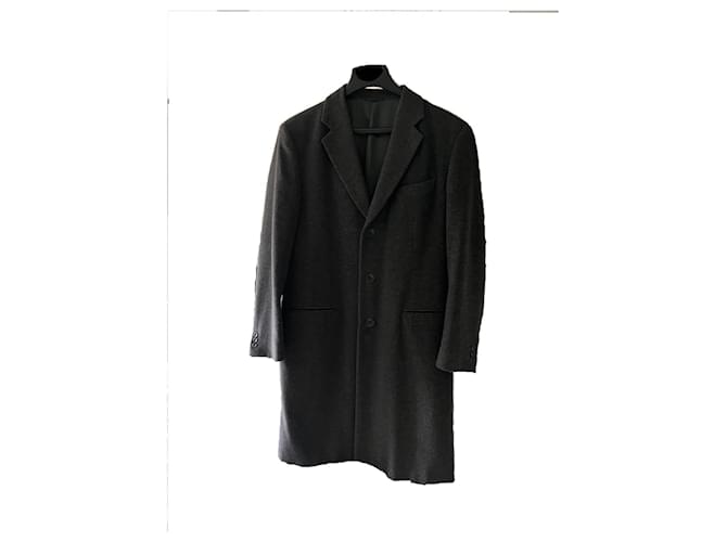 Armani Collezioni Men's Wool Topcoat Grigio