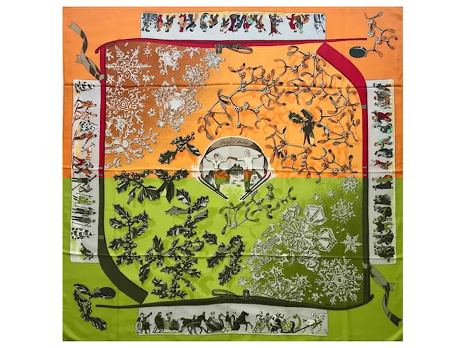 Scialle da collezione Hermès: NEVE DI IERI Multicolore