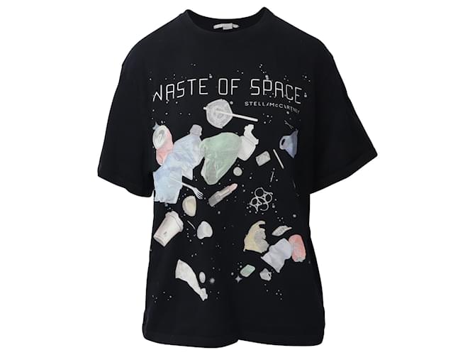 Stella Mc Cartney Maglietta Stella McCartney Waste of Space in cotone nero