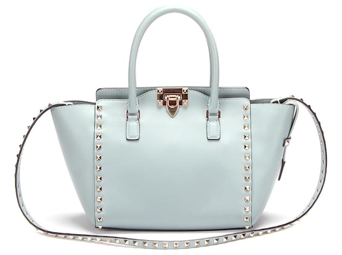 Valentino Borsa tote Rockstud in pelle Blu