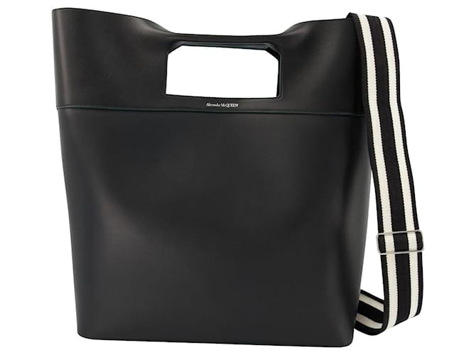 Borsa The Square Bow Ns - Alexander Mcqueen - Nera - Pelle Nero