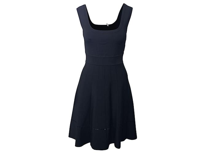 Abito a pieghe Herve Leger Bandage in rayon nero