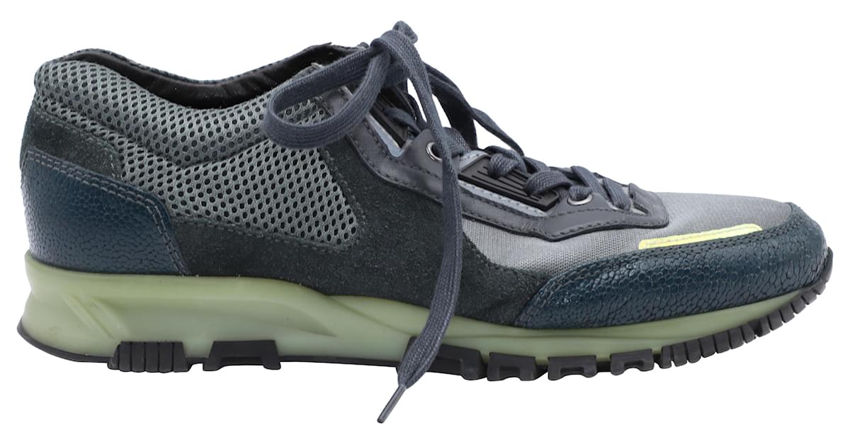 Sneakers Lanvin con dettagli catarifrangenti in sintetico grigio