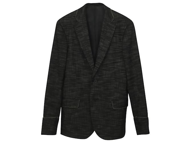 Blazer di Bottega Veneta in cotone stampato nero