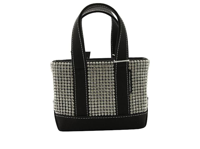 Borsa tote Alexander Wang Mini Cruiser impreziosita da cristalli in cotone nero