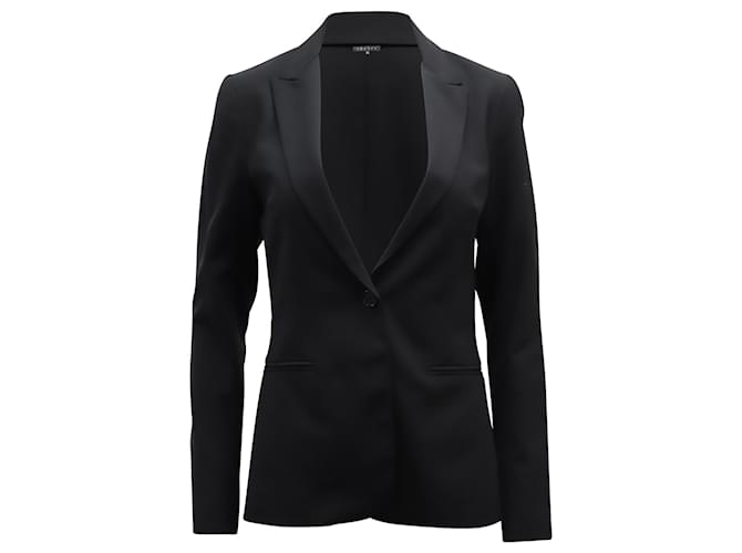 Giacca da abito Theory in lana nera Nero