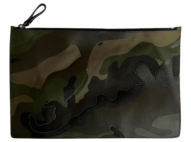 Valentino Garavani Portafogli Piccoli accessori Nero Cachi Verde scuro