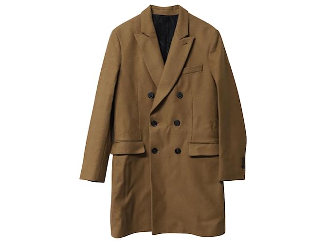 Soprabito petto foderato AMI in lana marrone