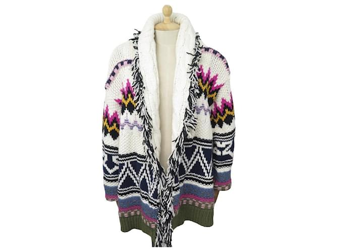 Zadig & Voltaire NUOVO GILET ZADIG VOLTAIRE ELLA SUGAR GRAPHIC ENJOY TODAY M/L 40 Giacca in maglia Multicolore
