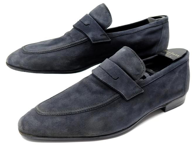 SCARPE BERLUTI 8 42 MOCASSININI CAMOSCIO GRIGIO + SCARPE CAMOSCIO GRIGIO