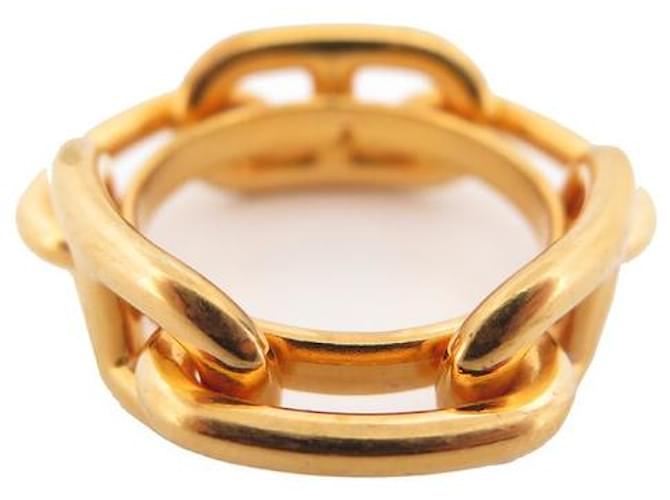 Ring Hermès HERMES REGATE ANELLO SCIARPA CATENA ANCORA H601004S ANELLO SCIARPA IN ORO D'oro