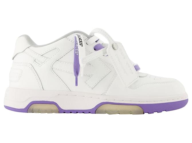 Off White Sneakers Out Of Office - Bianco sporco - Bianco/Viola - Pelle Porpora