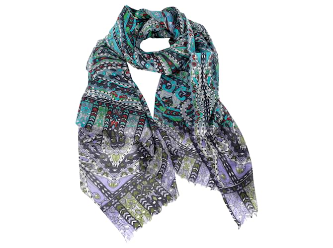 Sciarpa Etro Paisley in Seta Multicolore