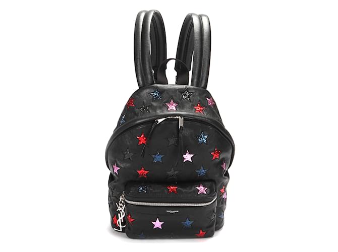 Yves Saint Laurent Zaino in pelle con stella Nero