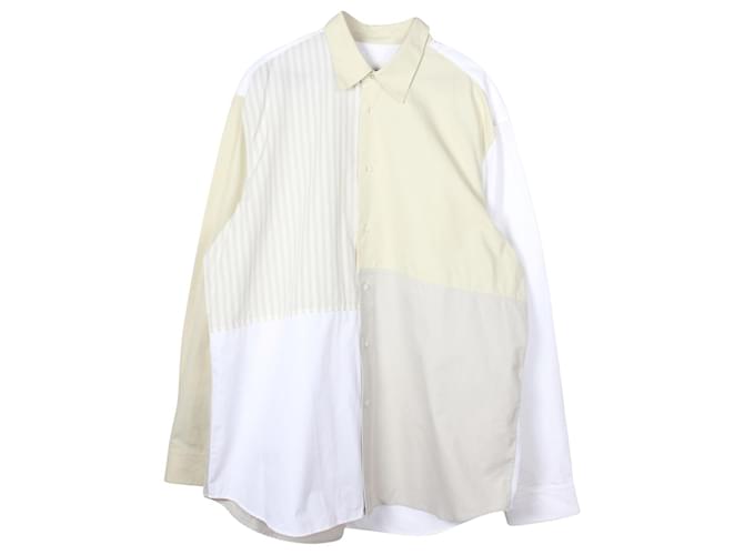Camicia Buttondown Colorblock di Jil Sander in cotone multicolor Stampa python