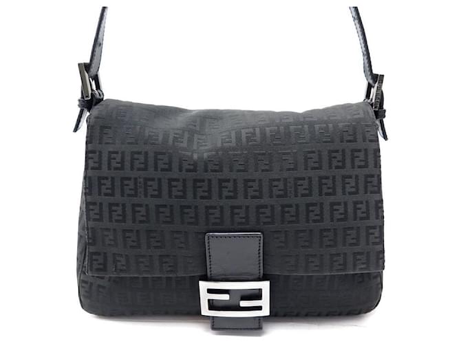 BORSA A MANO FENDI 8BR001 BORSA A MANO IN TELA CON MONOGRAMMA ANTRACITE Grigio antracite
