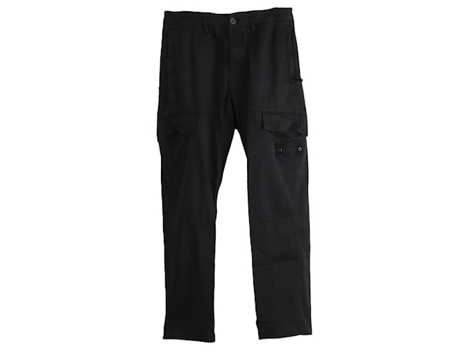 Pantaloni Stone Island Ghost Cargo in cotone blu navy