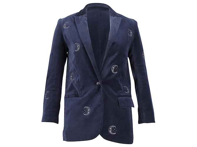Zadig & Voltaire Blazer Zadig e Voltaire Silver Moon Velvet in poliestere blu navy